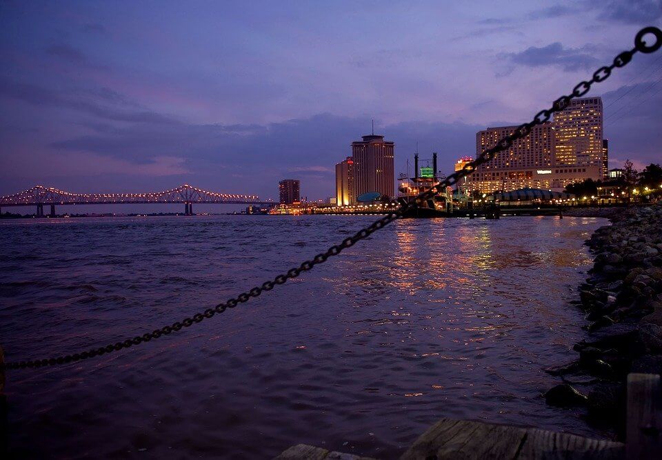 View of New Orleans from the Ocean